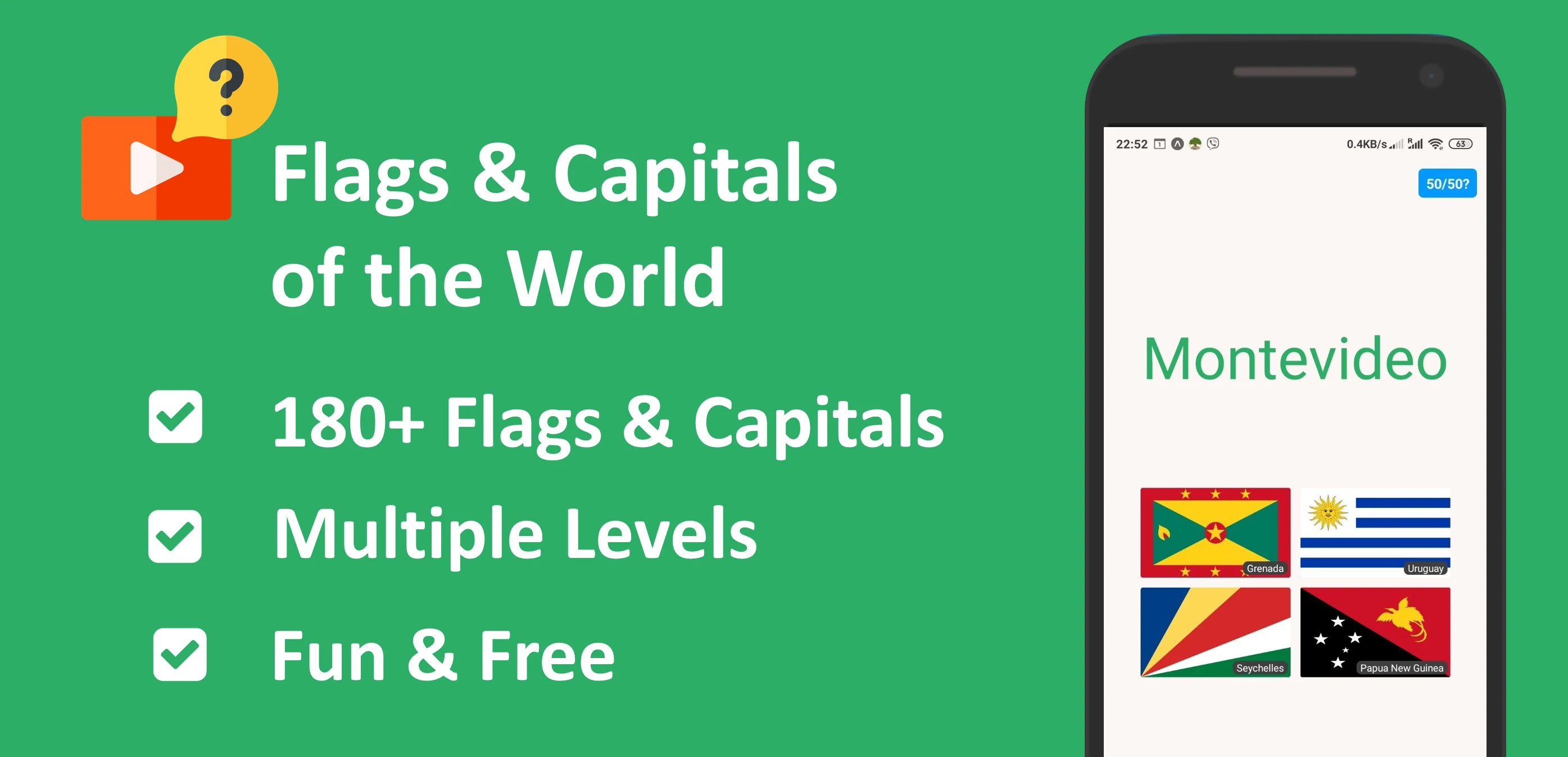 Flags & Capitals of the World screenshot
