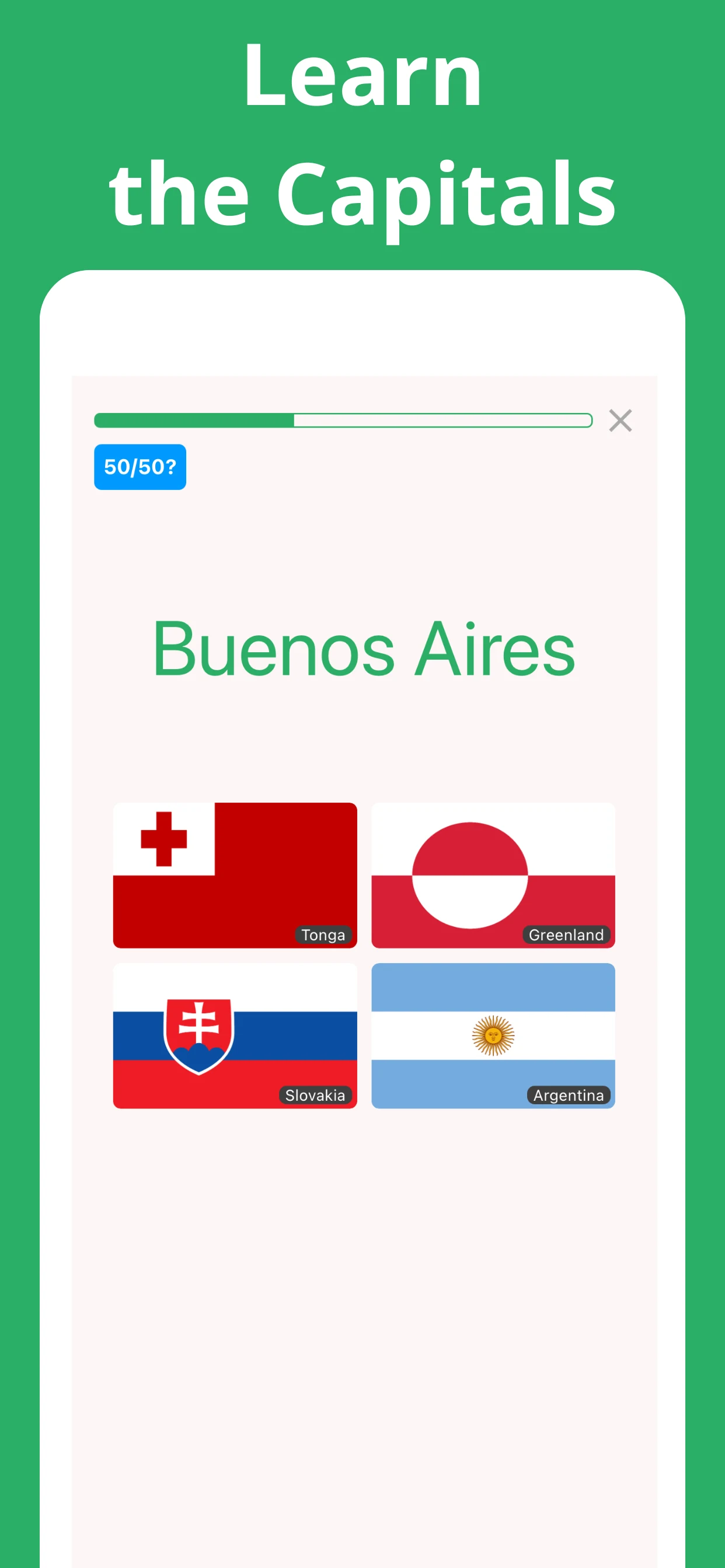 Flags & Capitals of the World screenshot
